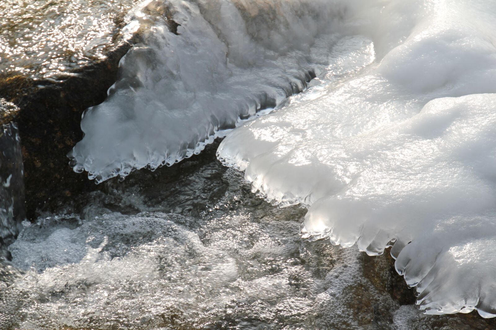 Canon EOS 550D (EOS Rebel T2i / EOS Kiss X4) sample photo. Icicle, river ice, ice photography