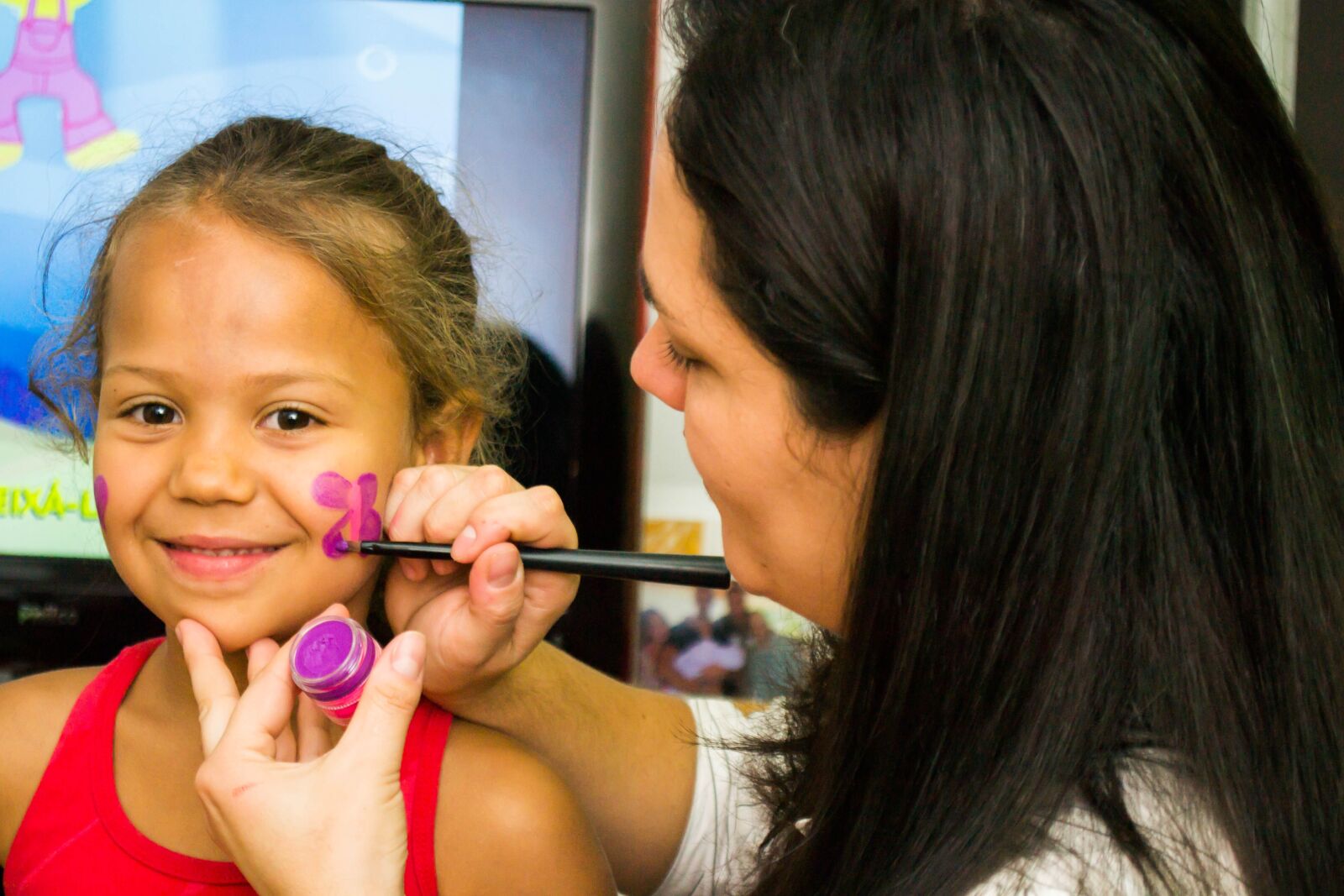 Nikon D3100 sample photo. Children, painting, face photography