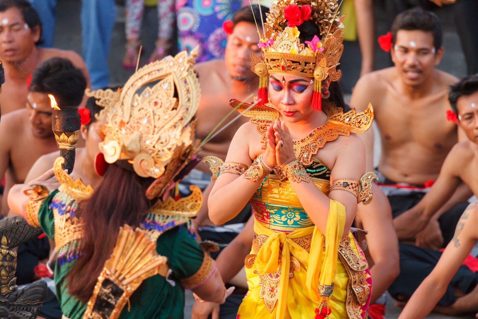 Canon EOS 7D + Canon EF 70-200mm F4L IS USM sample photo. Bali, uluwatu, dance sideshow photography