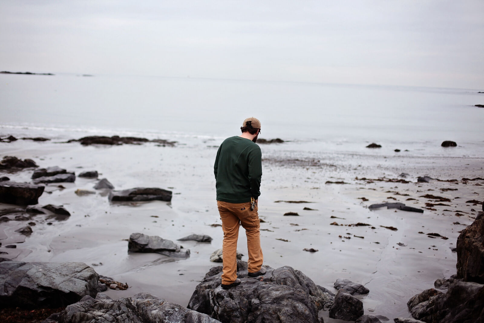 Canon EOS 5D Mark II sample photo. Alone, beach, cap, coast photography