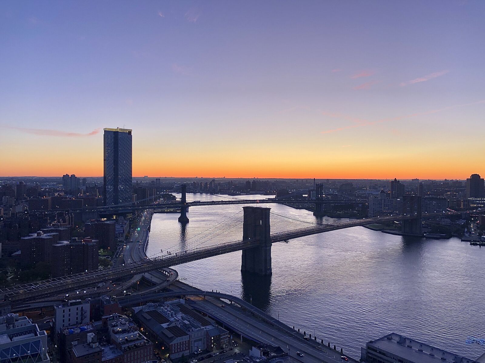 iPhone X back dual camera 4mm f/1.8 sample photo. Sunrise 6 55am, sunrise, nyc photography