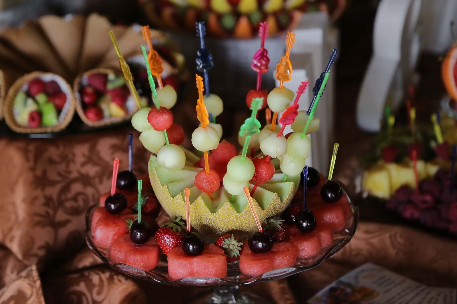 Canon EF 24-105mm F4L IS USM sample photo. Strawberries, watermelon, melon, deserts photography