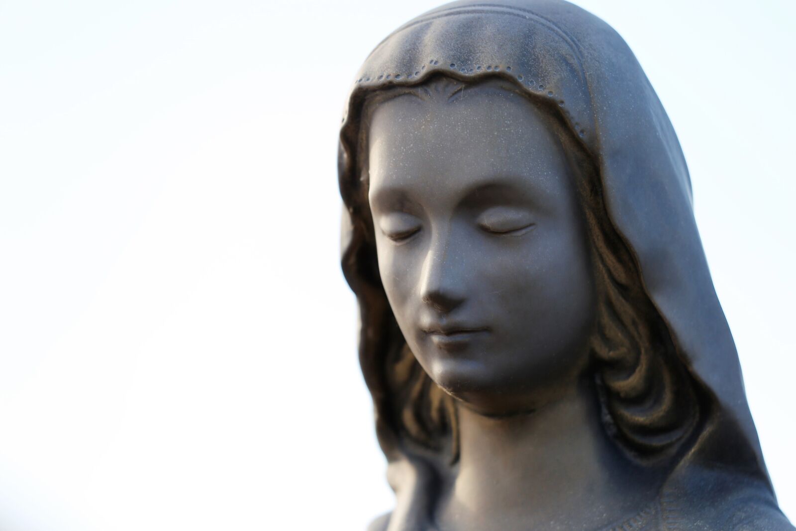 Canon EF 70-300 F4-5.6 IS II USM sample photo. Mother mary, pensive, decoration photography