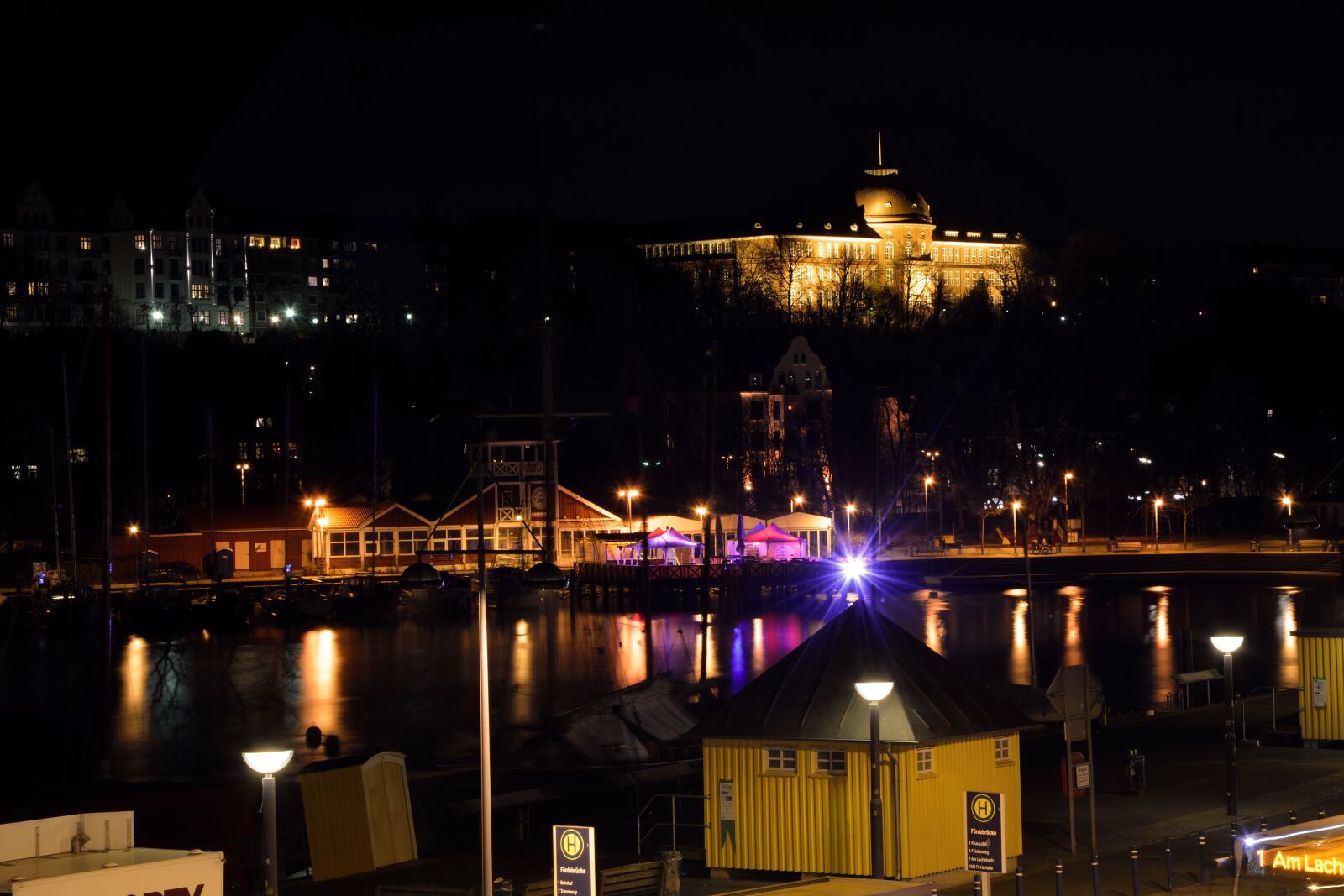 Nikon D5200 sample photo. Port, city, night photography