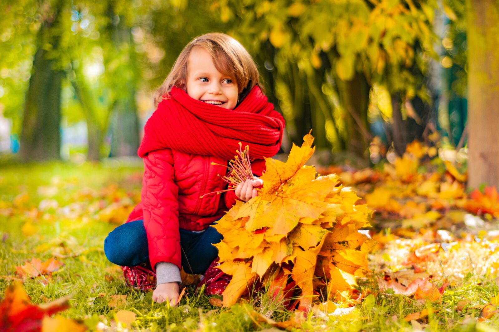 Nikon D300 sample photo. Autumn, kids, happiness photography