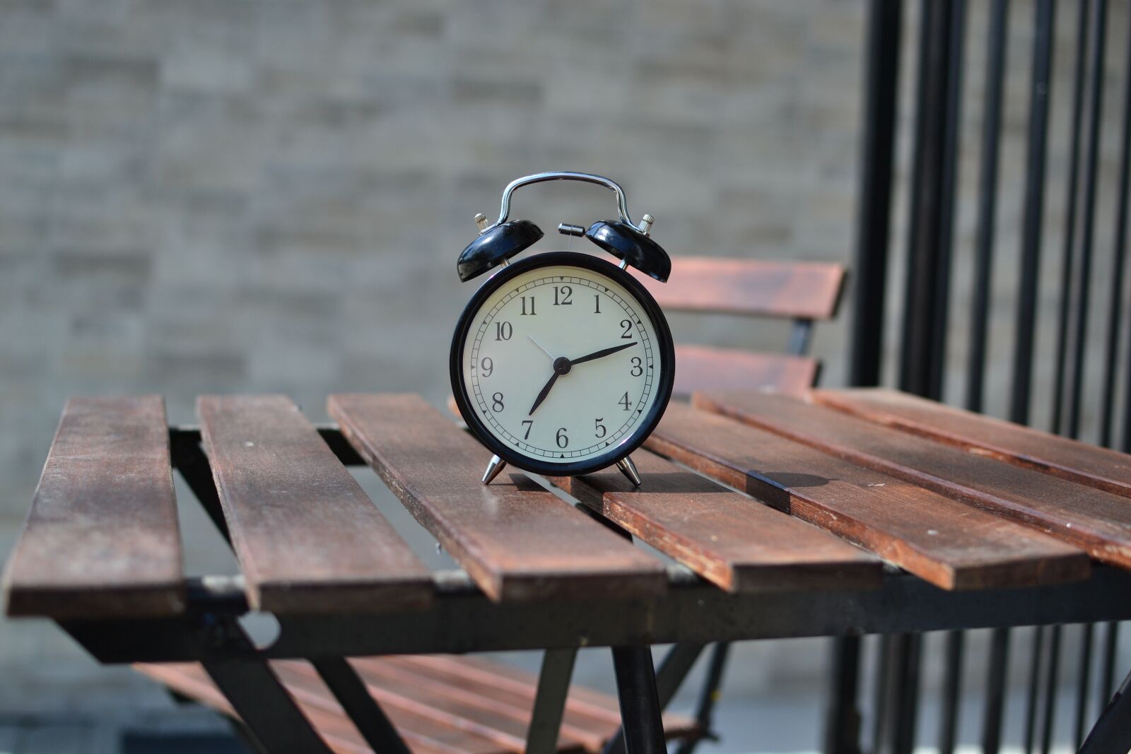 Nikon D3100 sample photo. Alarm clock, chair, clock photography