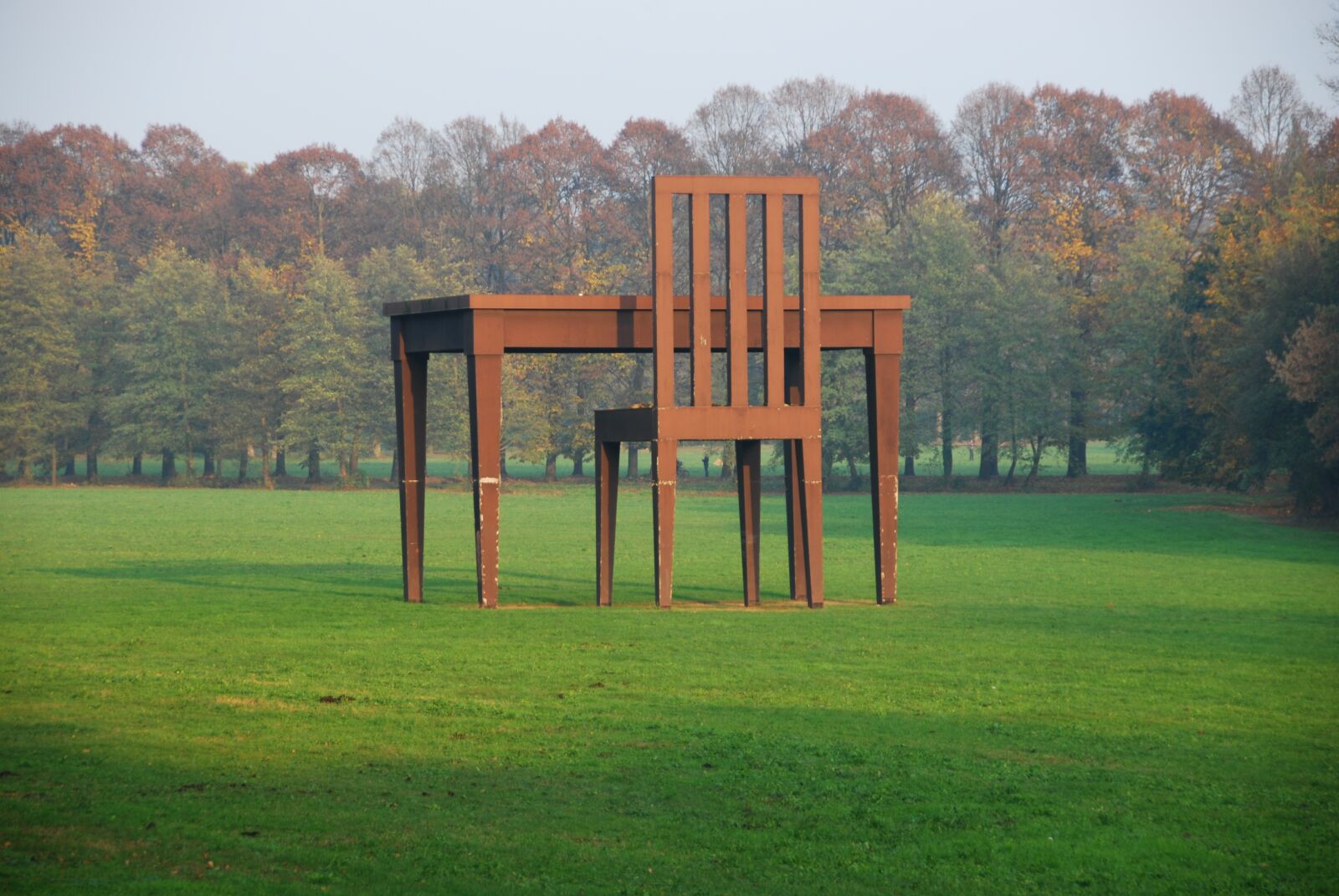 Nikon D80 sample photo. Chair, table, park photography