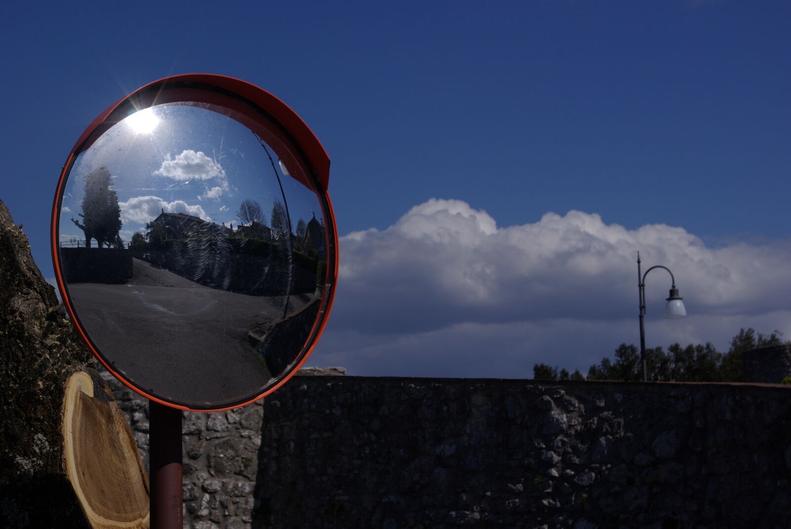 Pentax K10D sample photo. Mirror, clouds, italy photography