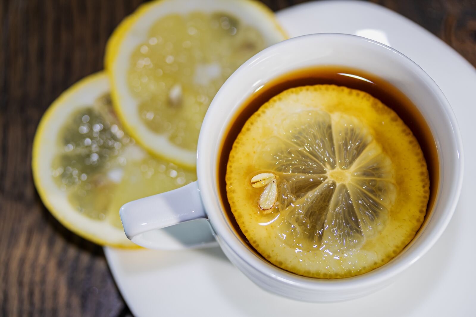 Canon EOS R sample photo. Lemons, tee, cup photography