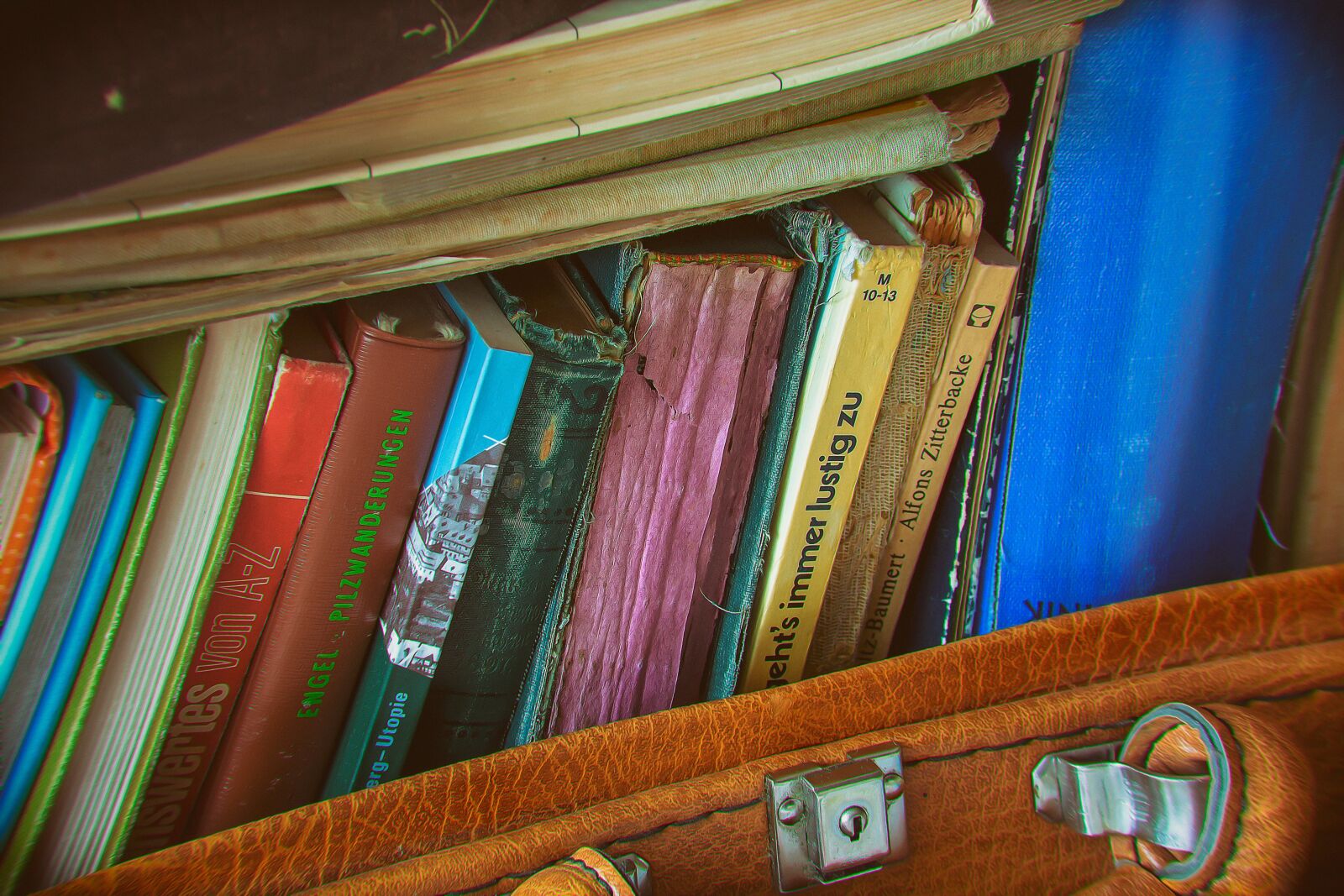 Nikon D7200 sample photo. Luggage, books, nostalgia photography