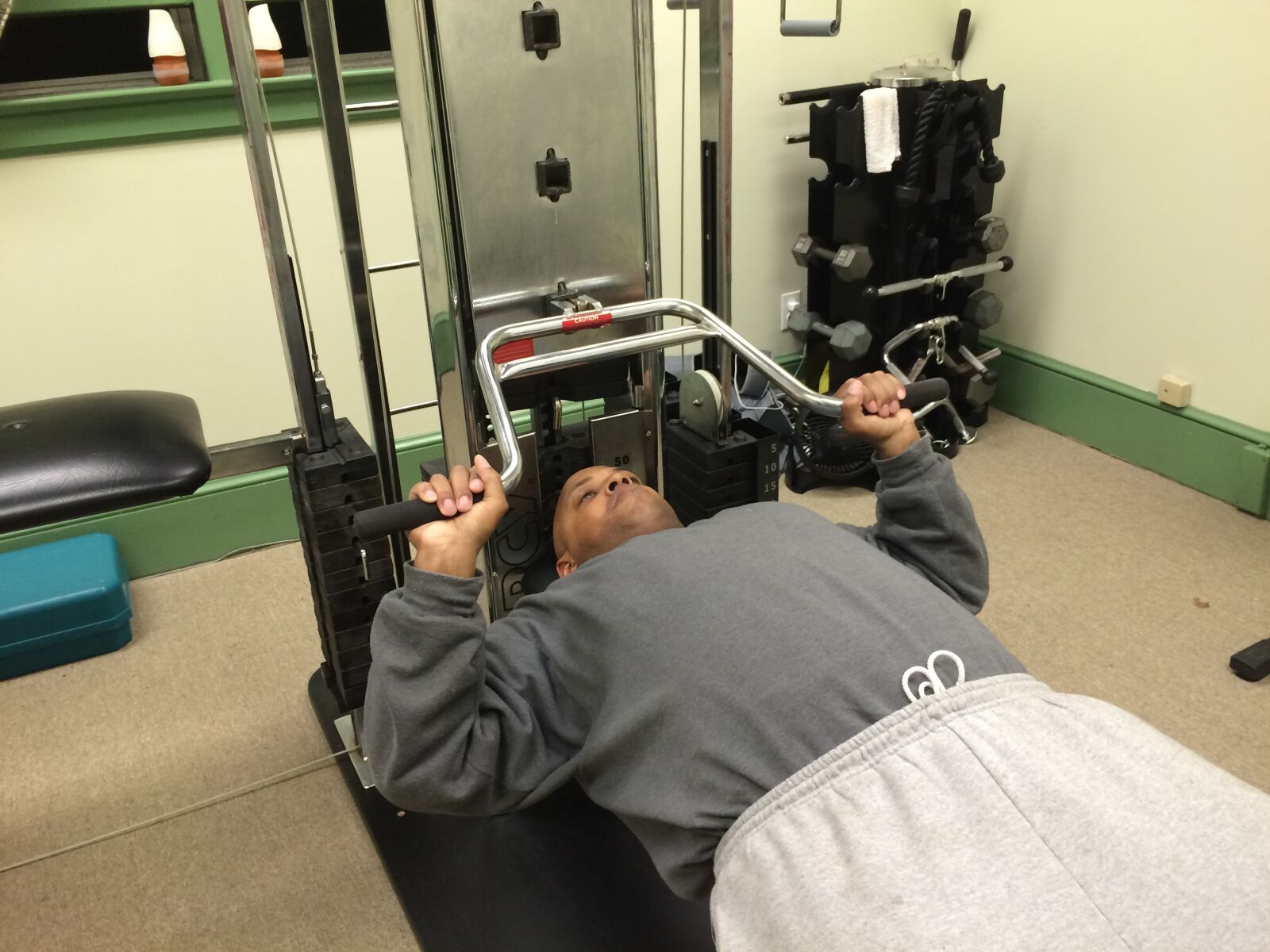 Apple iPhone 5s sample photo. Chest press, universal machine photography