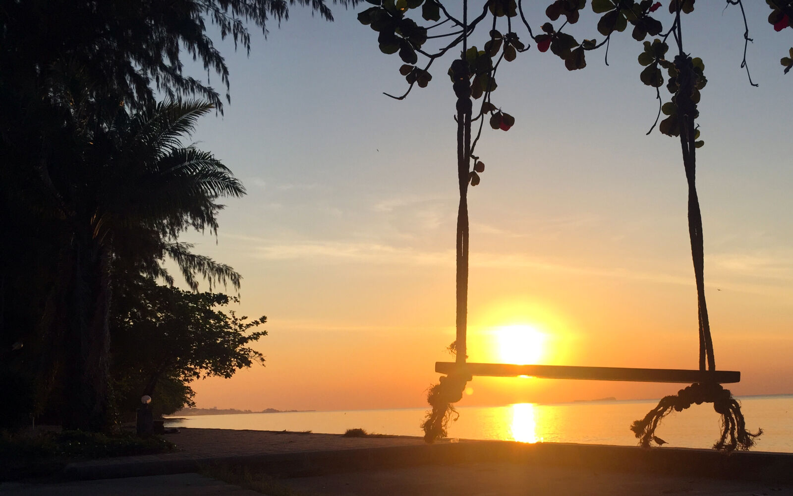 Apple iPhone 6 sample photo. Sea, sun, sunrays, swing photography