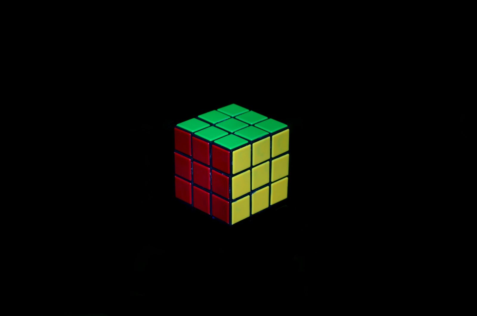 Nikon D5100 sample photo. Rubik's cube, black background photography
