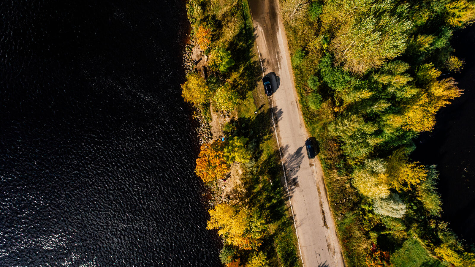 DJI FC6310 sample photo. Aerial, photography, of, road photography