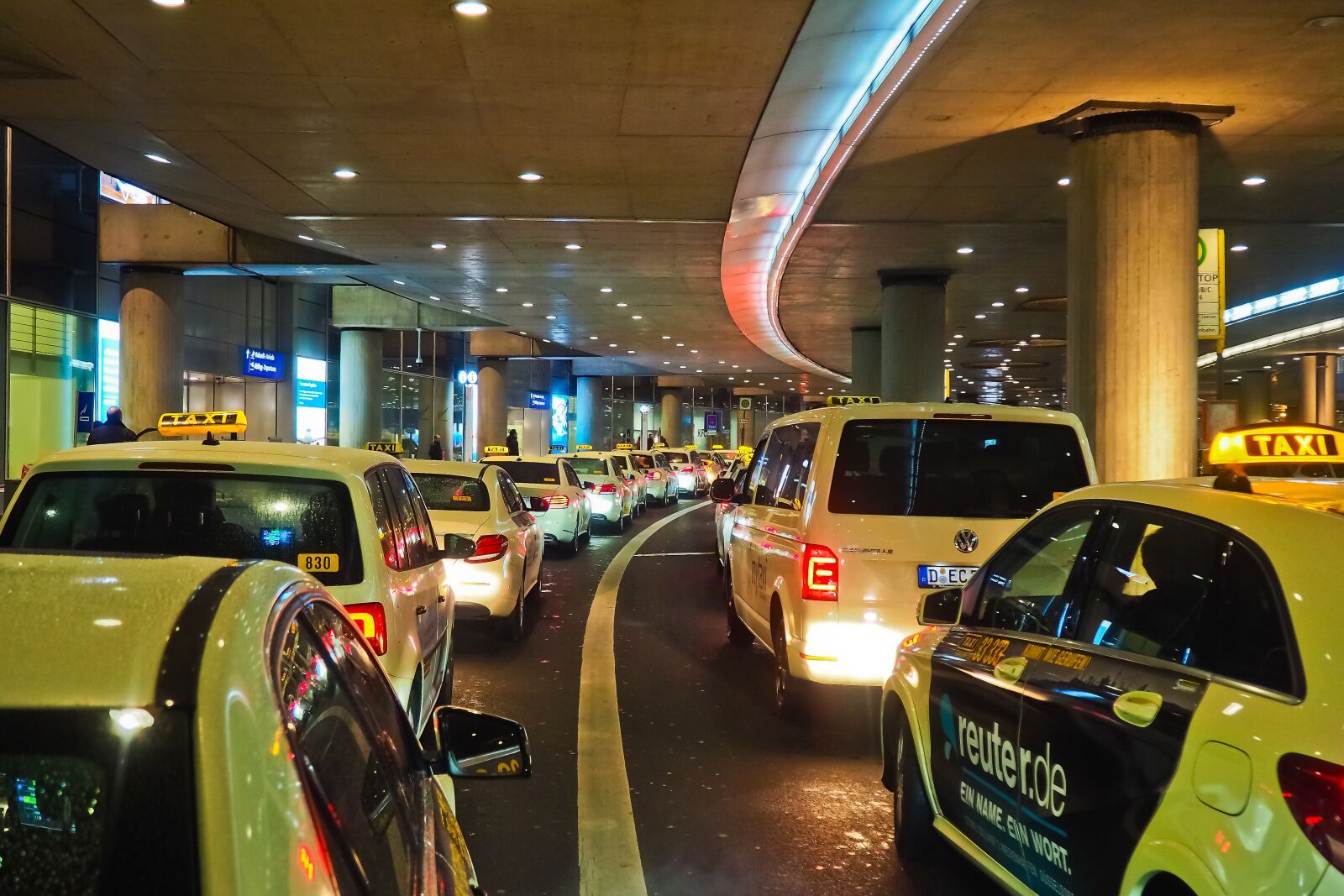 Olympus OM-D E-M10 sample photo. Taxi, airport, travel photography