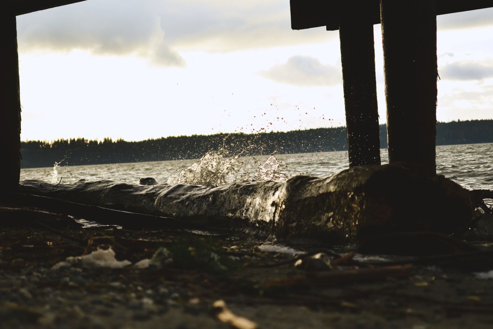 Nikon D5100 sample photo. Water, splash, wood photography