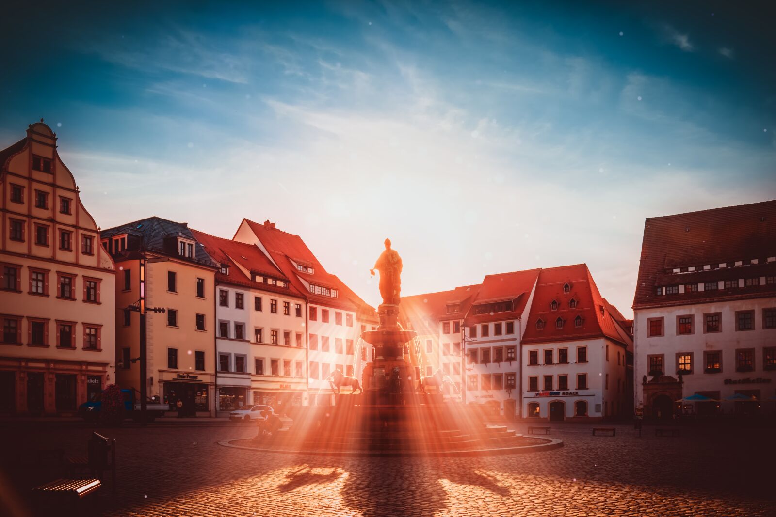 Canon EOS 750D (EOS Rebel T6i / EOS Kiss X8i) sample photo. Freiberg, fountain, saxony photography