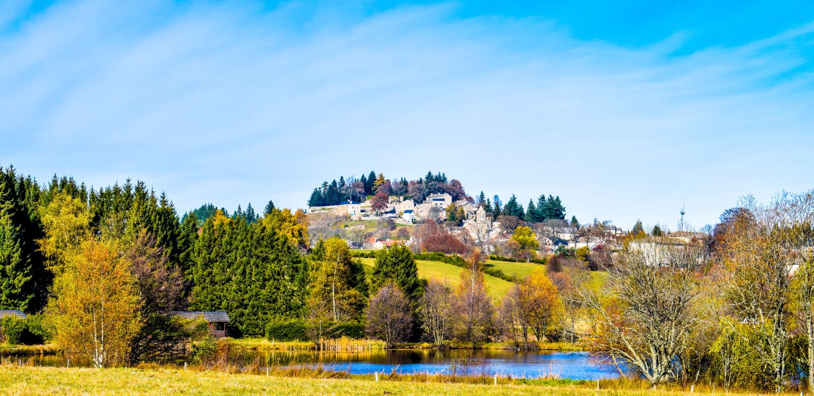 Nikon D5300 sample photo. Field, village, ardèche photography