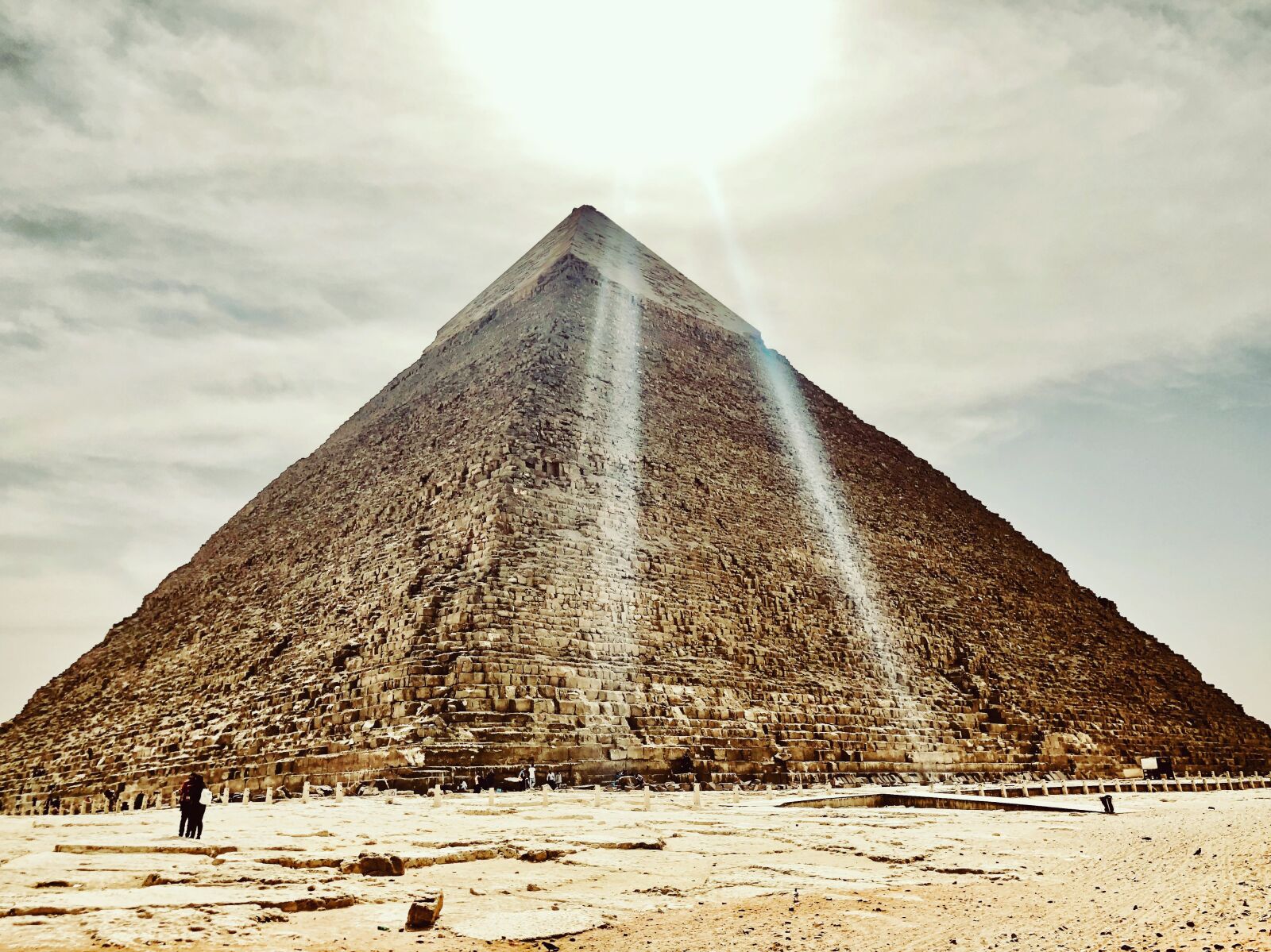 iPhone X back dual camera 4mm f/1.8 sample photo. Pyramid, egypt, sun photography