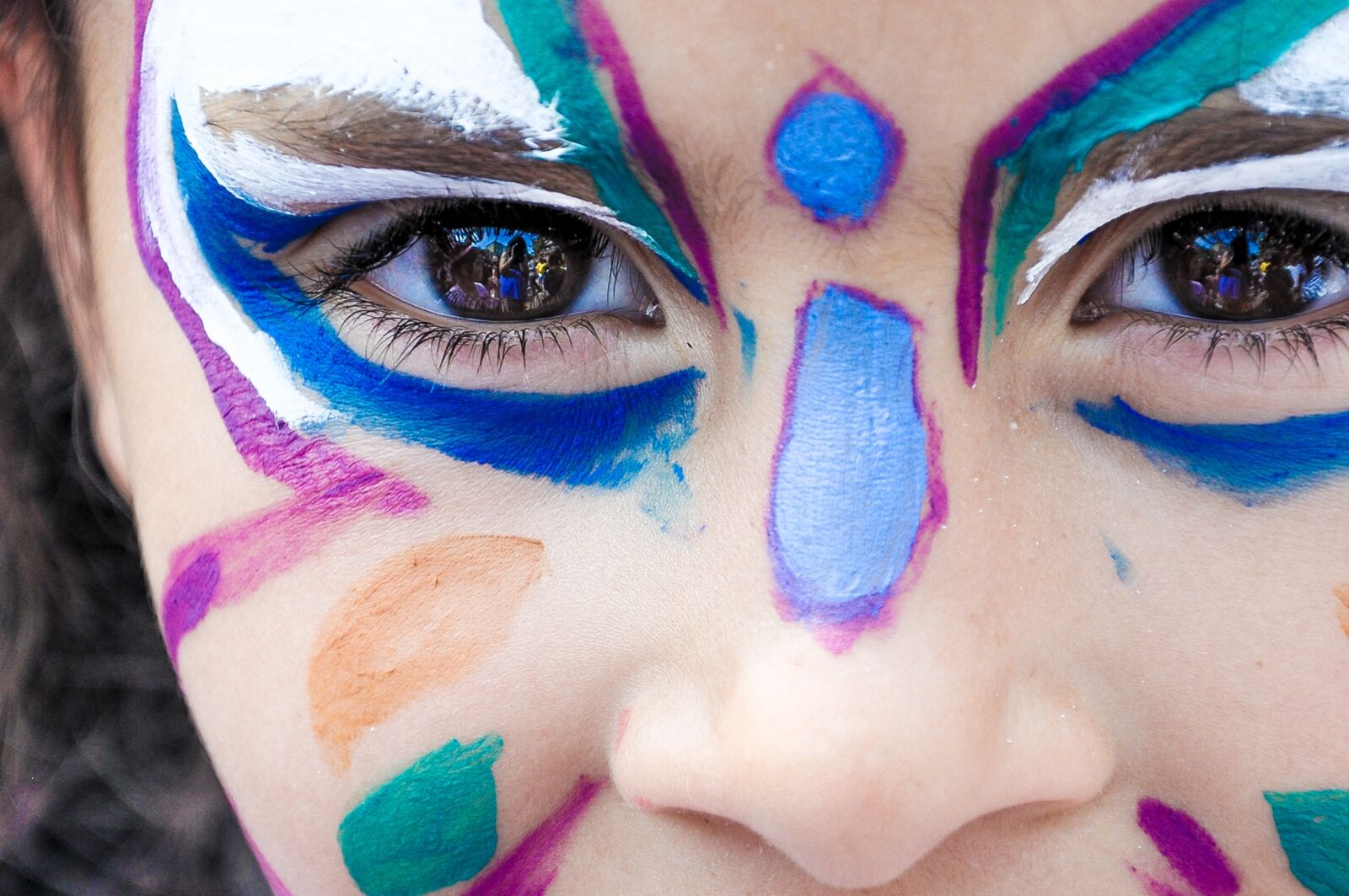 Nikon D90 sample photo. Makeup, little girl, festival photography