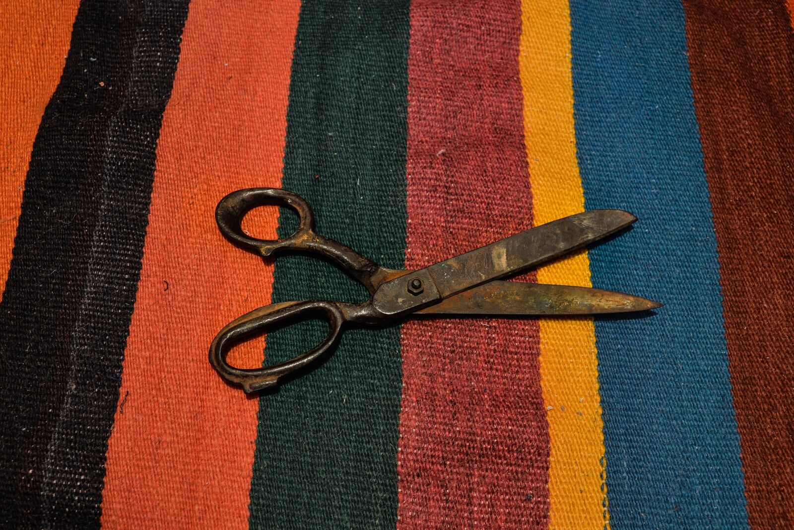 Nikon D3200 sample photo. Scissor, rusty, vintage photography