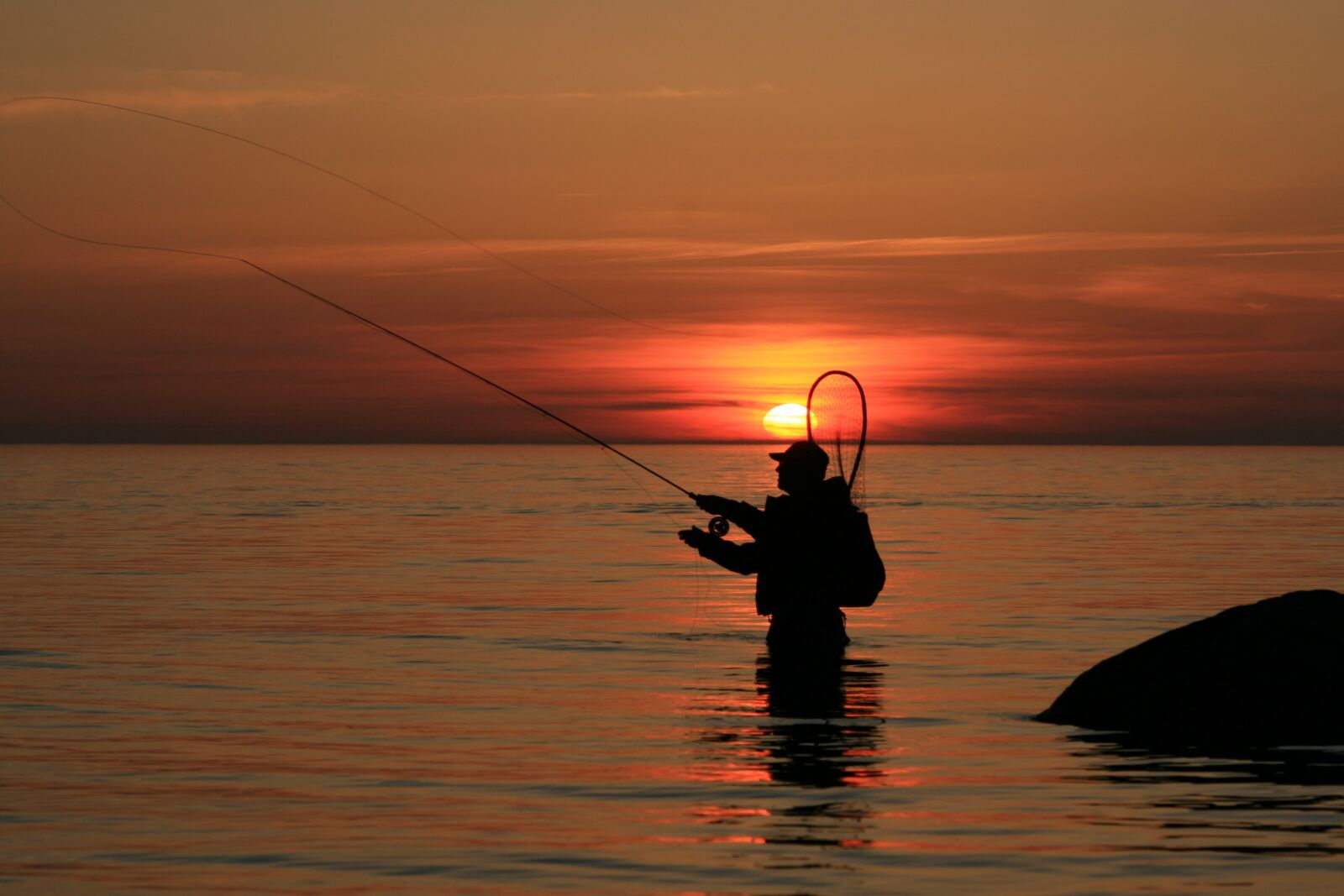 Canon EOS 30D sample photo. Angler, time out, sunset photography
