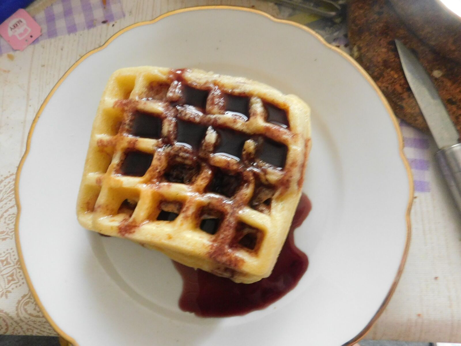 Nikon Coolpix B500 sample photo. Waffle, syrup, belgian waffle photography