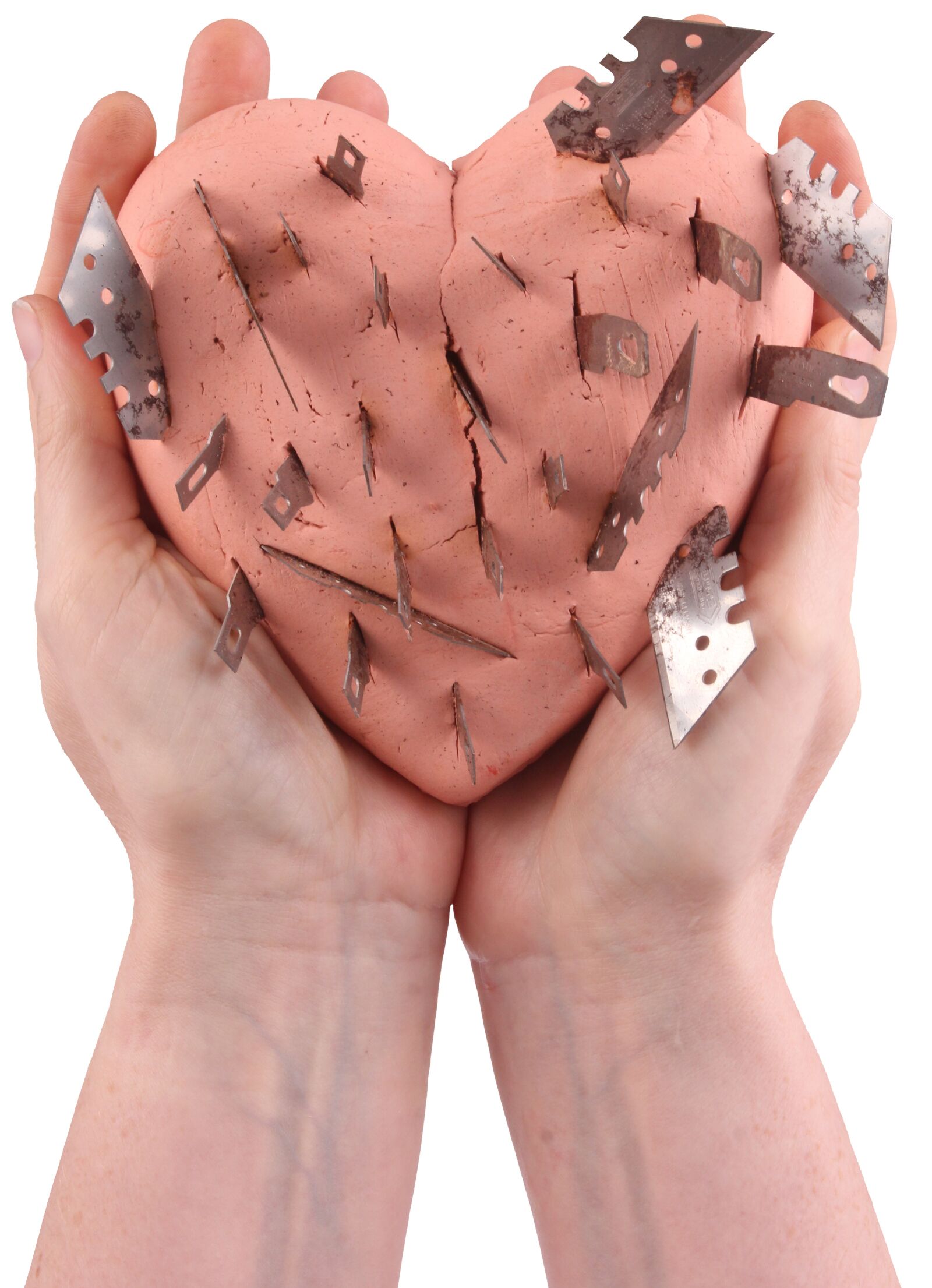Canon EOS 550D (EOS Rebel T2i / EOS Kiss X4) sample photo. Heart, boxcutter, scalpels photography