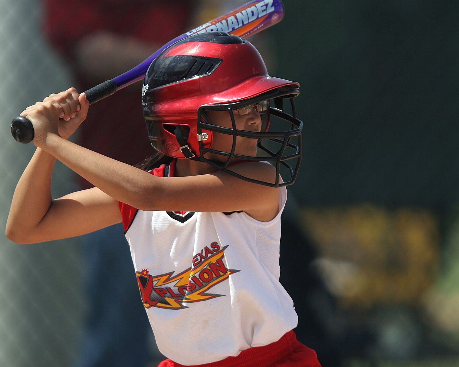 Canon EOS 20D sample photo. Softball, batter, female photography