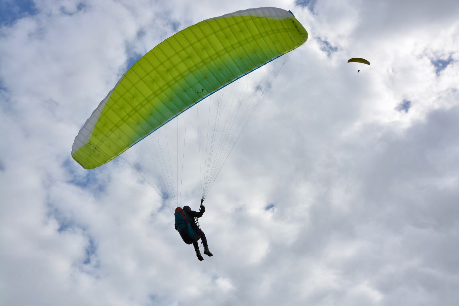 Nikon D5200 sample photo. Paragliding, paraglider, wing blue photography