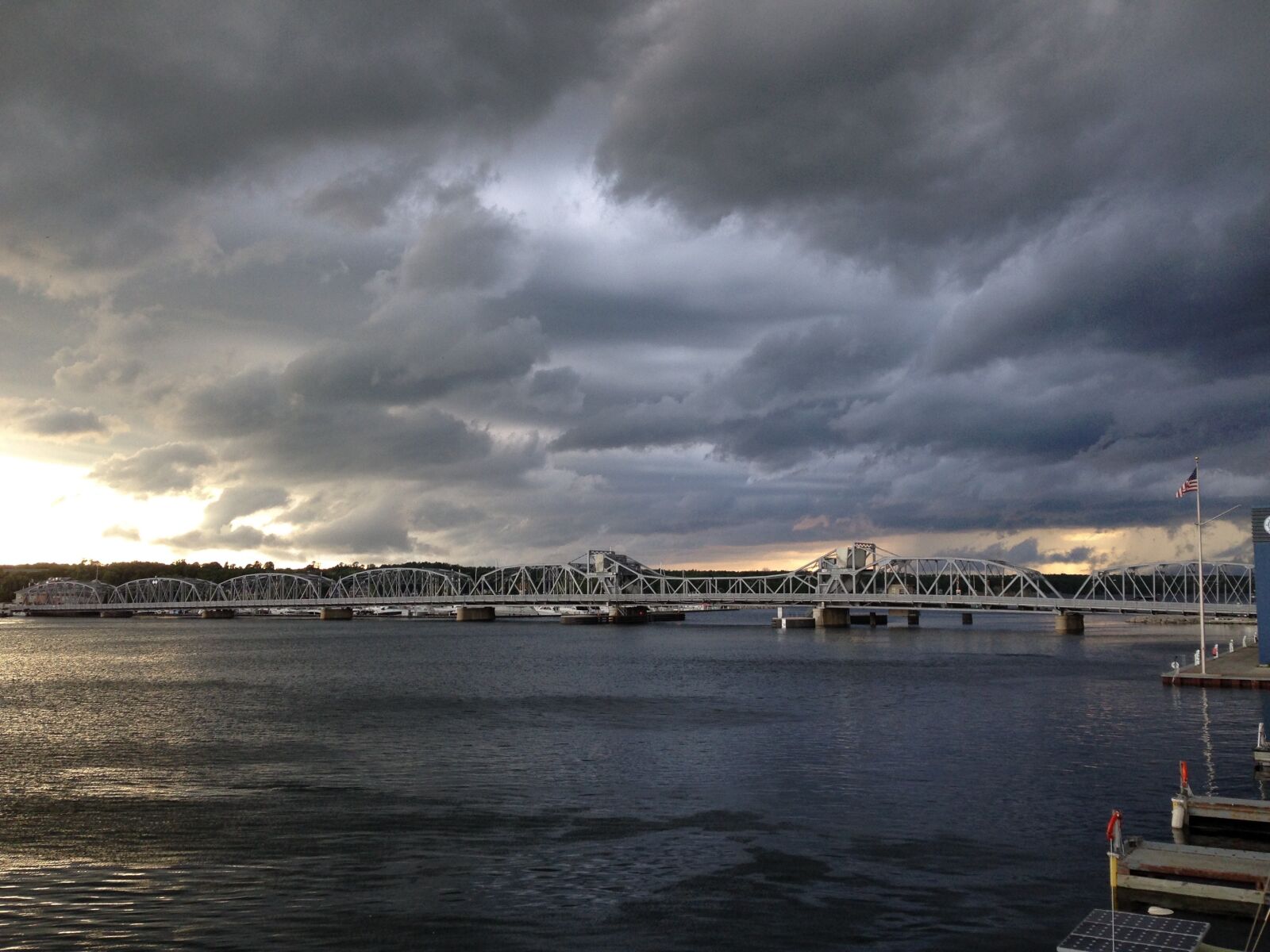 iPhone 5 back camera 4.12mm f/2.4 sample photo. Sturgeon bay, wisconsin, bridge photography