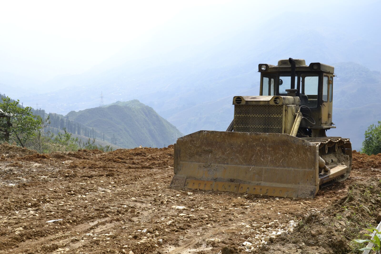 Nikon D3100 sample photo. Bulldozer, clearing, agriculture photography