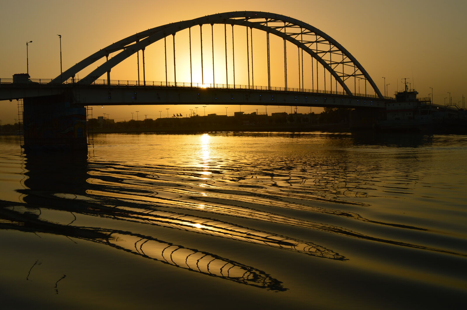 Nikon D3200 sample photo. Bridge, khorramshahr, golden photography