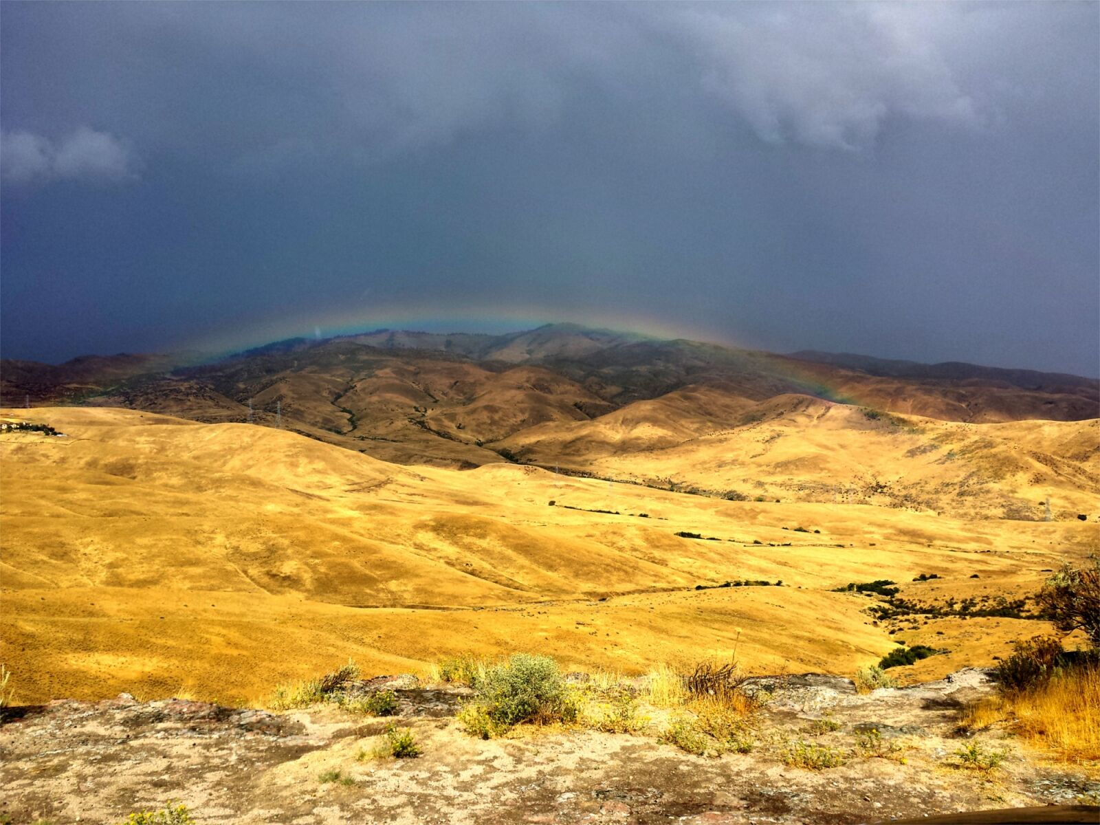 Samsung Galaxy S4 sample photo. Idaho, rainbow, rain photography