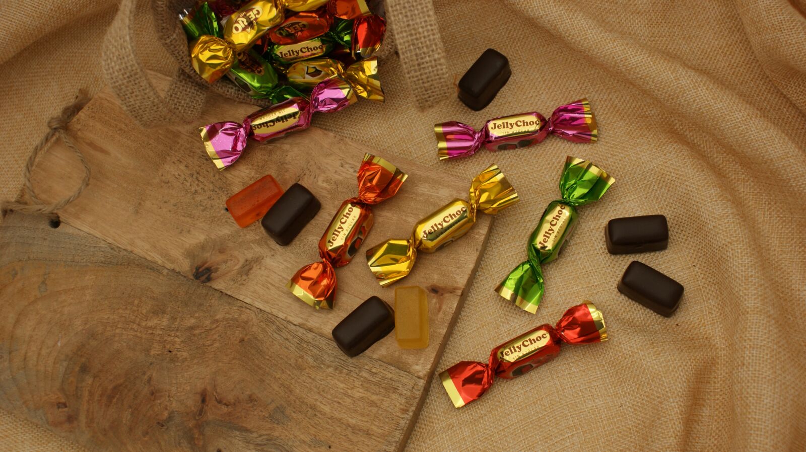 Sony Alpha DSLR-A350 sample photo. Sugar free, jelly, chocolate photography