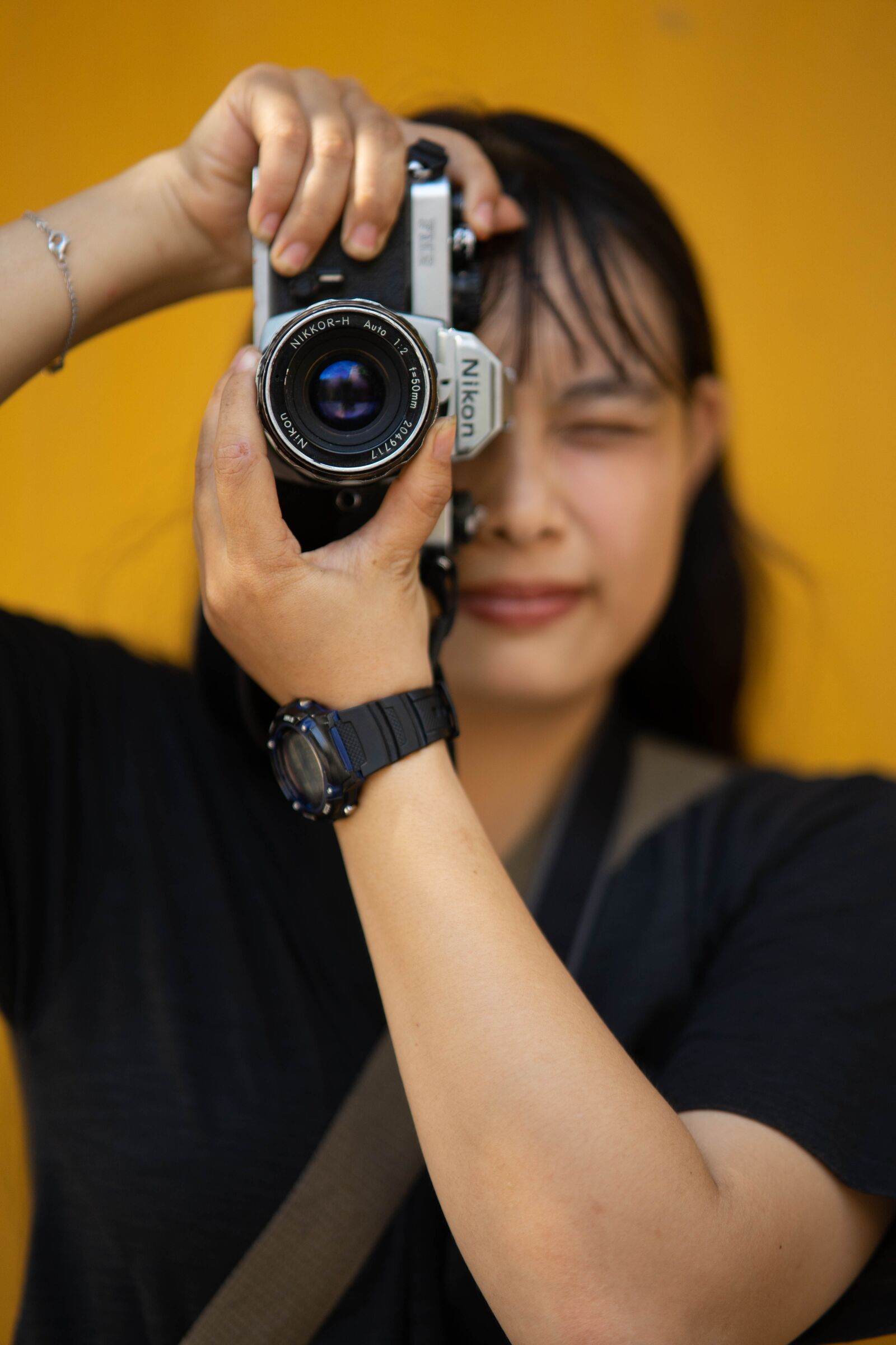 Sony a7 II + Samyang AF 85mm F1.4 FE sample photo. Photographer, girl, photography photography