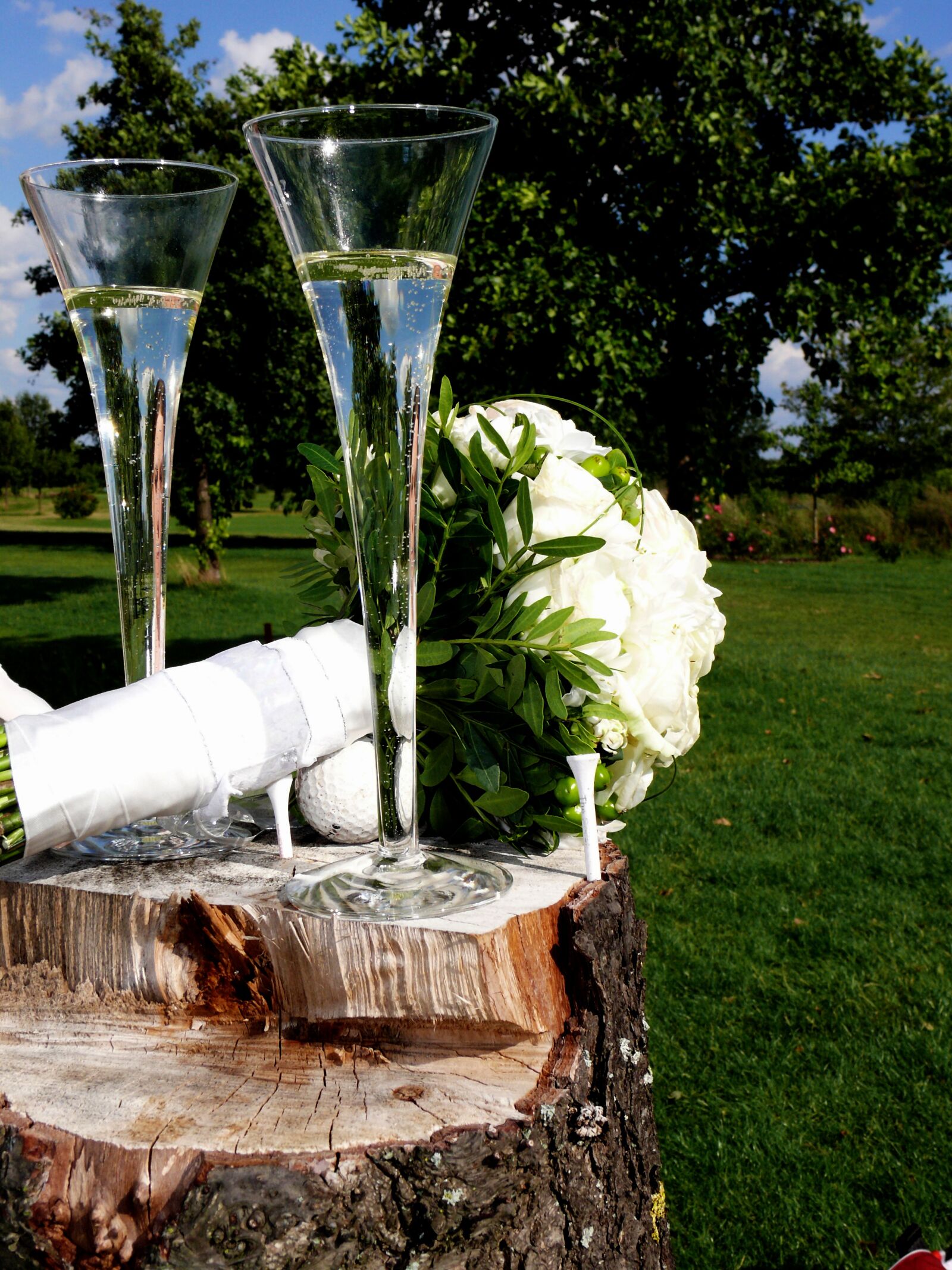 Leica V-LUX 1 sample photo. Bridal bouquet, champagne, sektgl photography