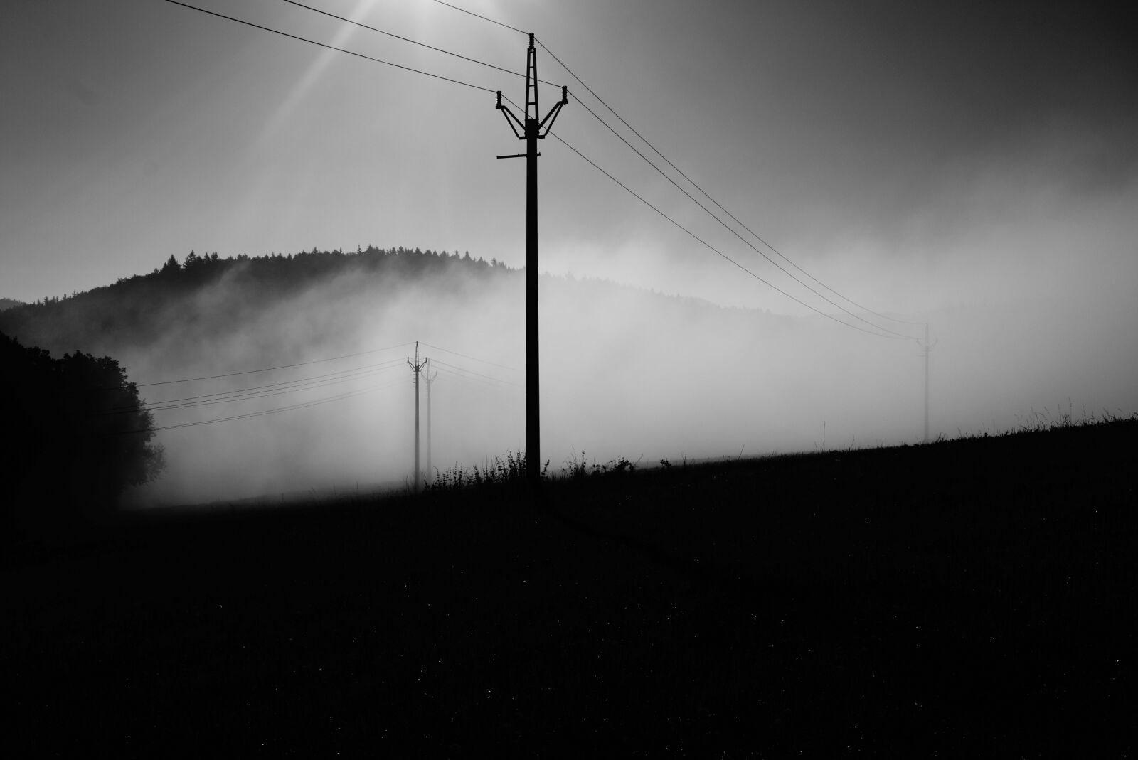 Sony Alpha a3000 sample photo. Electrics, fog, summer photography
