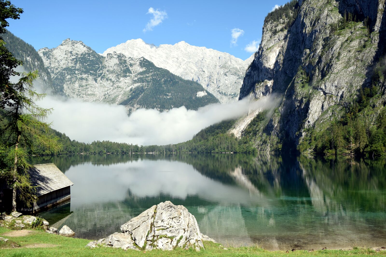 Nikon D5300 sample photo. Mountains, fog, bergsee photography