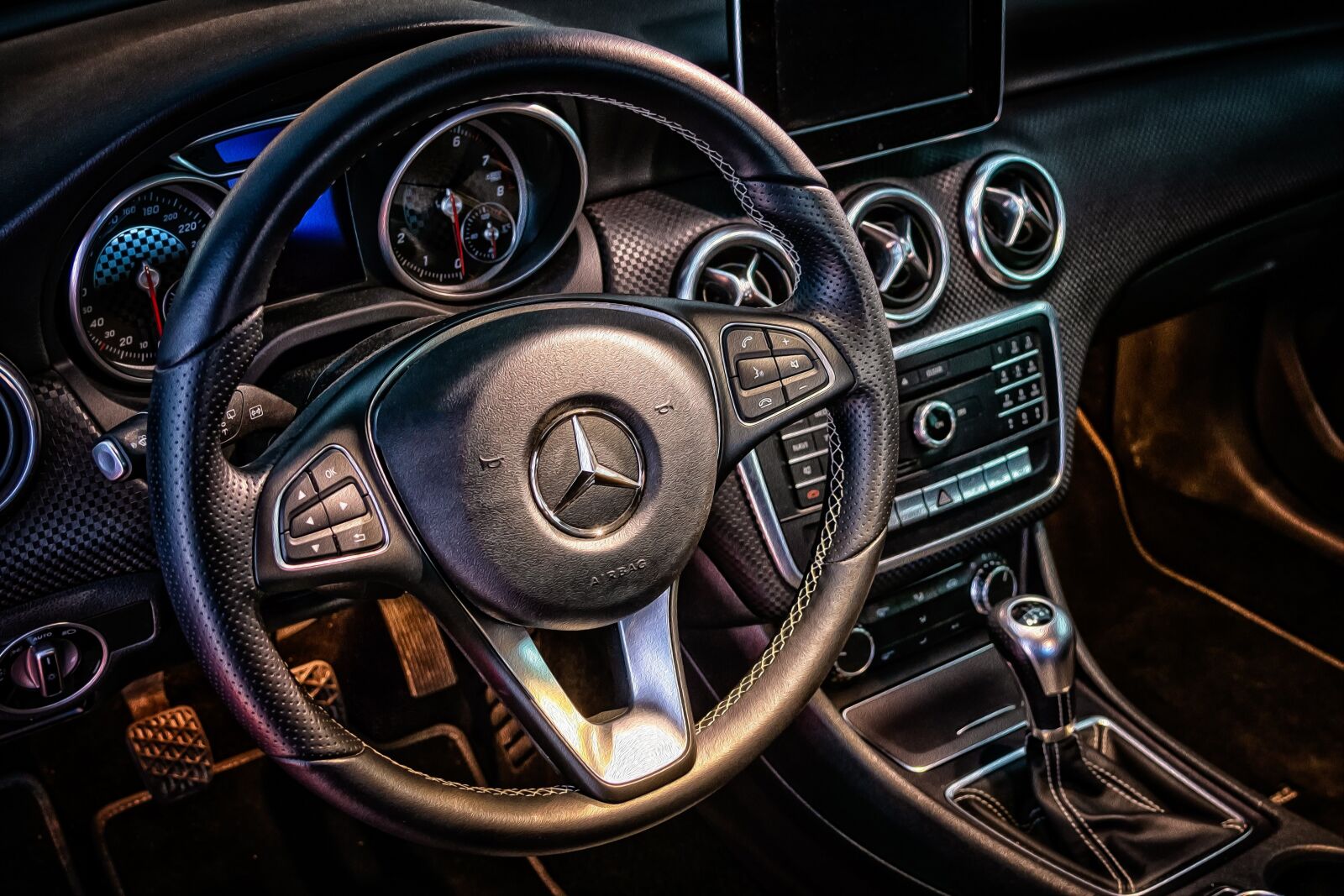 Nikon D3300 sample photo. Mercedes, cockpit, interior photography