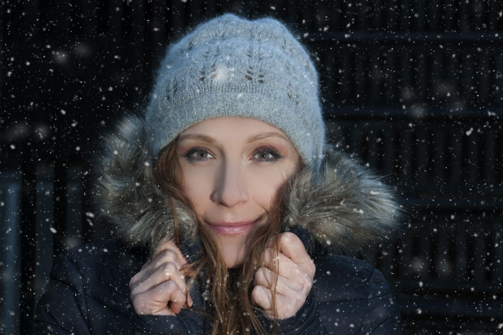Nikon D300 sample photo. Snow, model, female photography