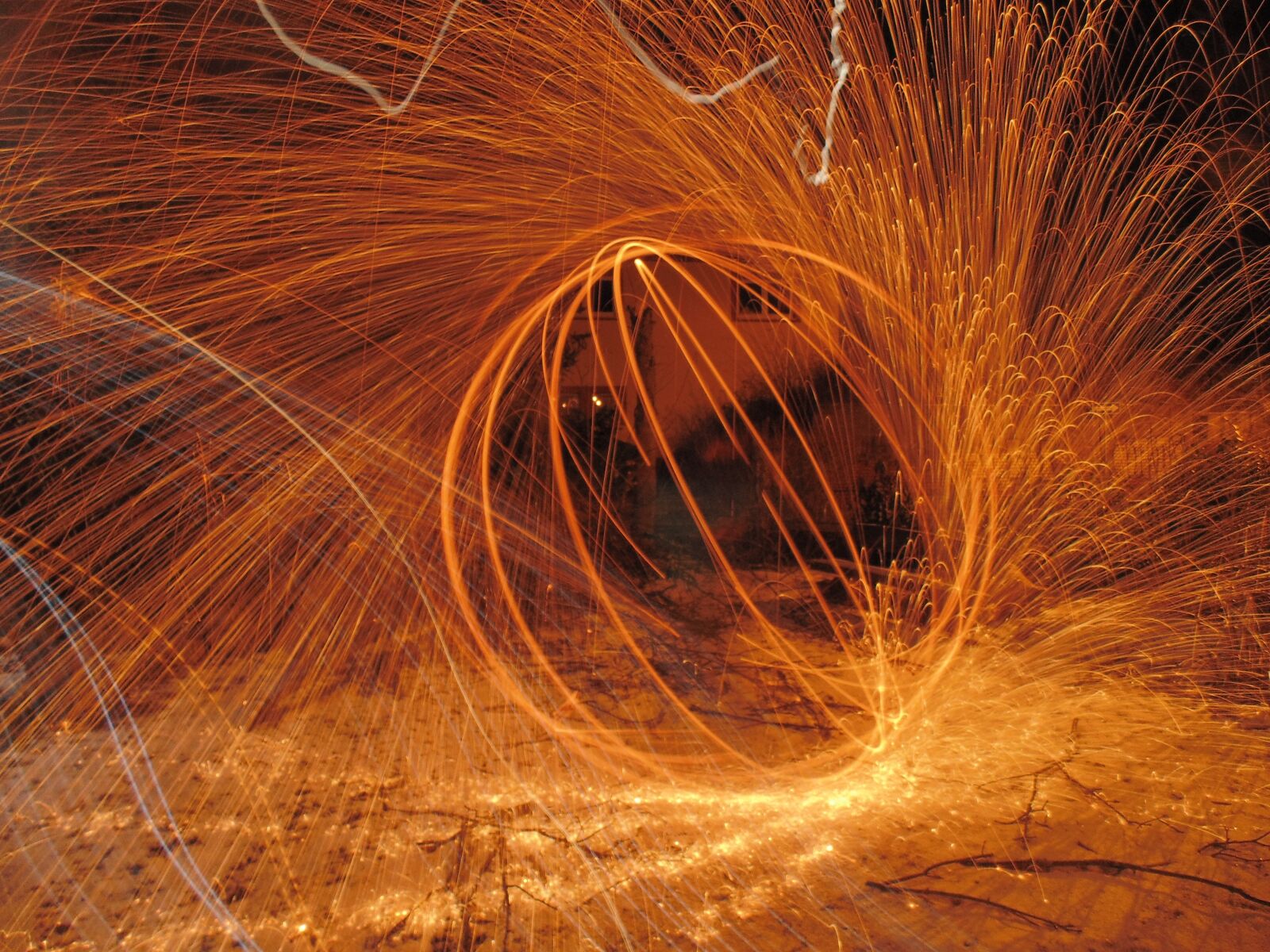 Sony Cyber-shot DSC-H200 sample photo. Long exposure, steel wool photography