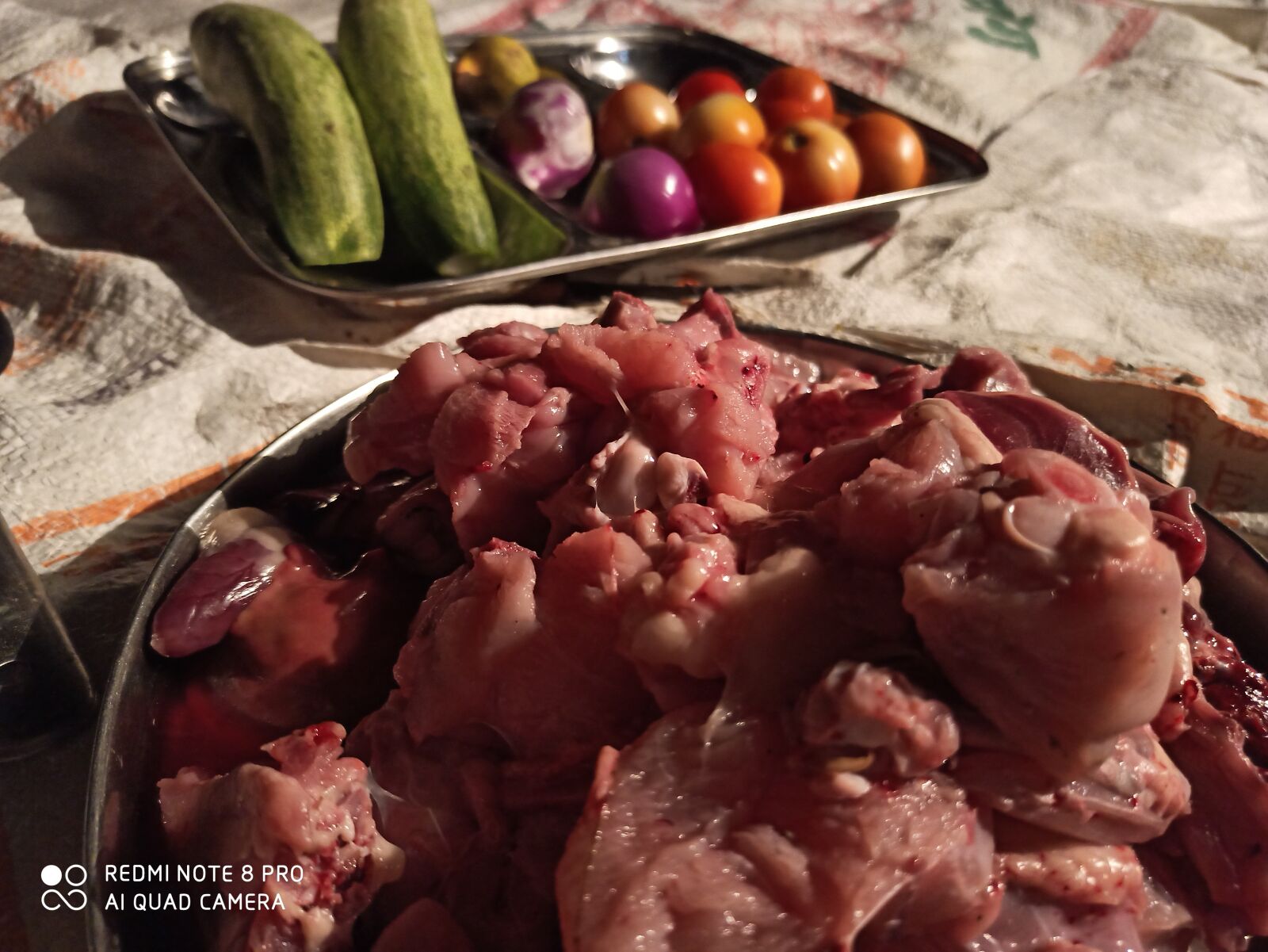 Xiaomi Redmi Note 8 Pro sample photo. Chicken, cut, piece photography