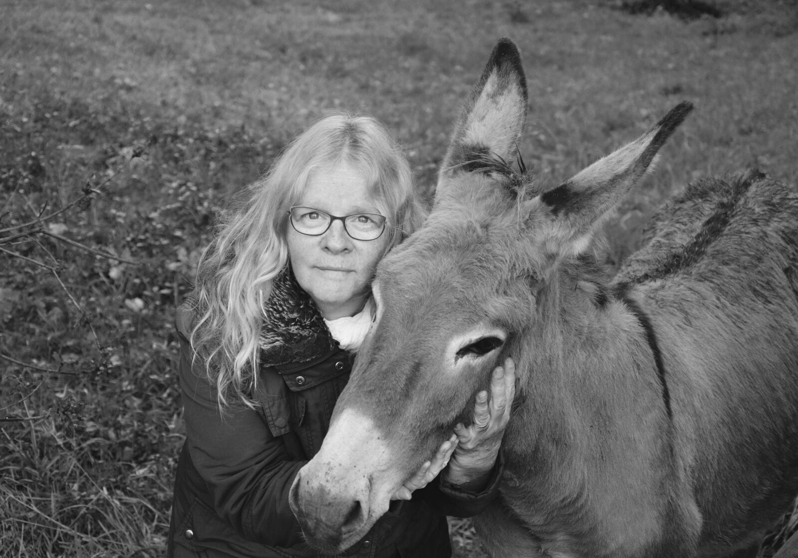 Nikon D5200 sample photo. Donkey, woman, complicity photography