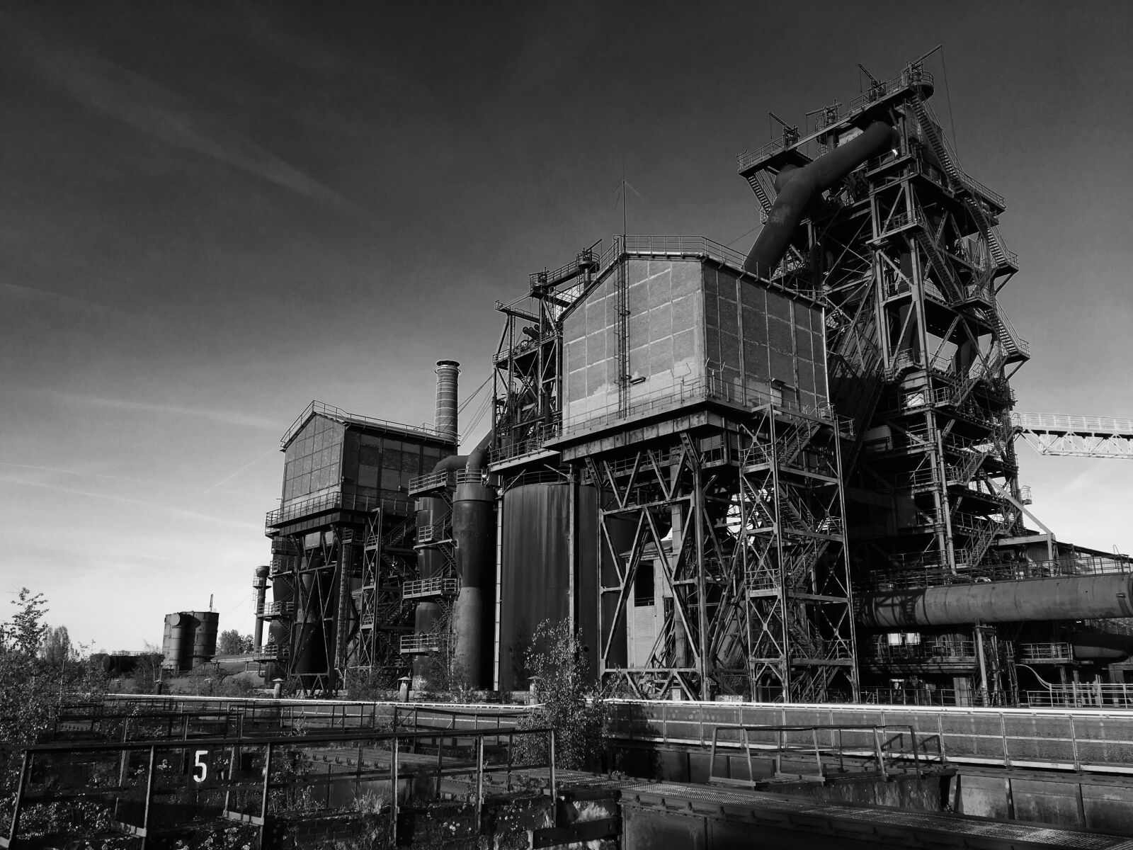 Apple iPhone 6s sample photo. Industrial, black white, factory photography