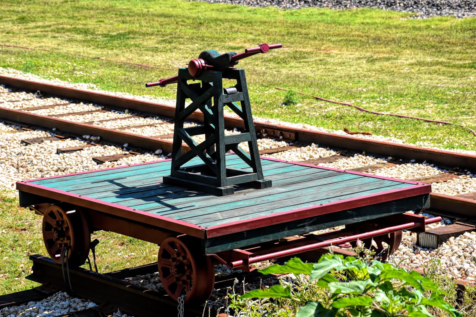 Nikon D5500 sample photo. Railroad hand car, hand photography