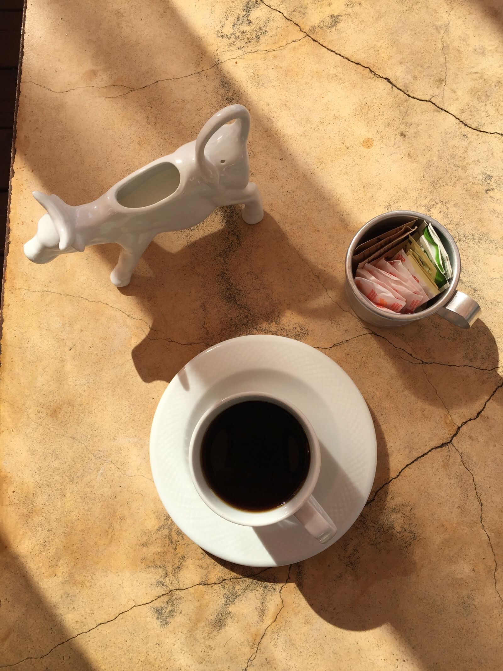 iPhone 6 Plus back camera 4.15mm f/2.2 sample photo. Coffee, cream, morning, table photography