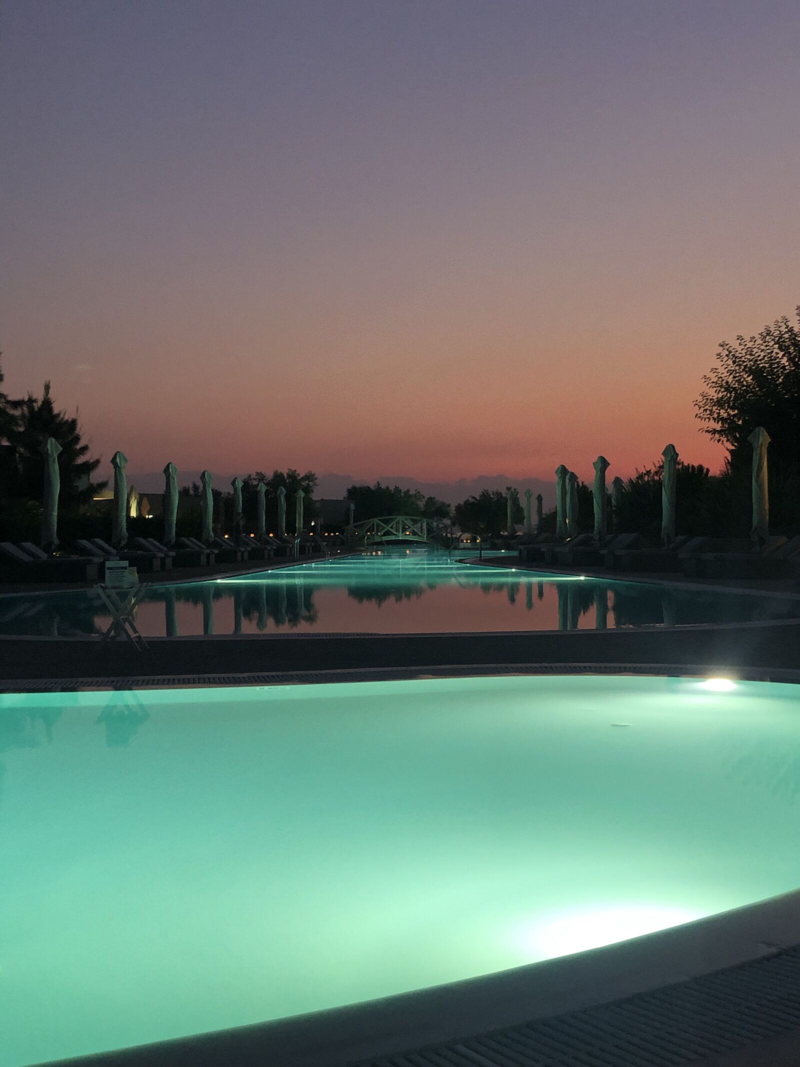 iPhone X back dual camera 4mm f/1.8 sample photo. Greece, halkidiki, pool photography