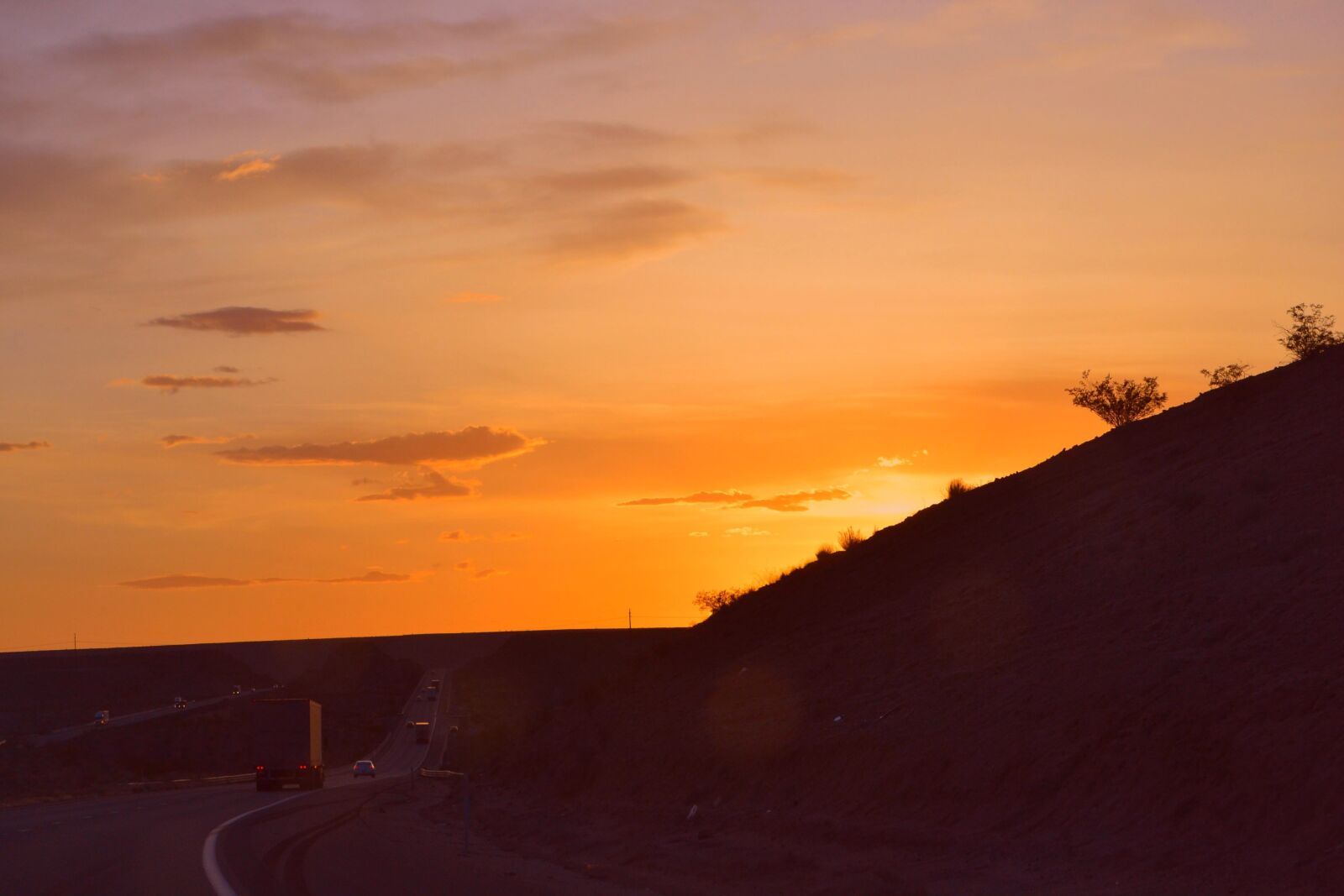 Nikon D3100 sample photo. Vegas, road, sunset photography