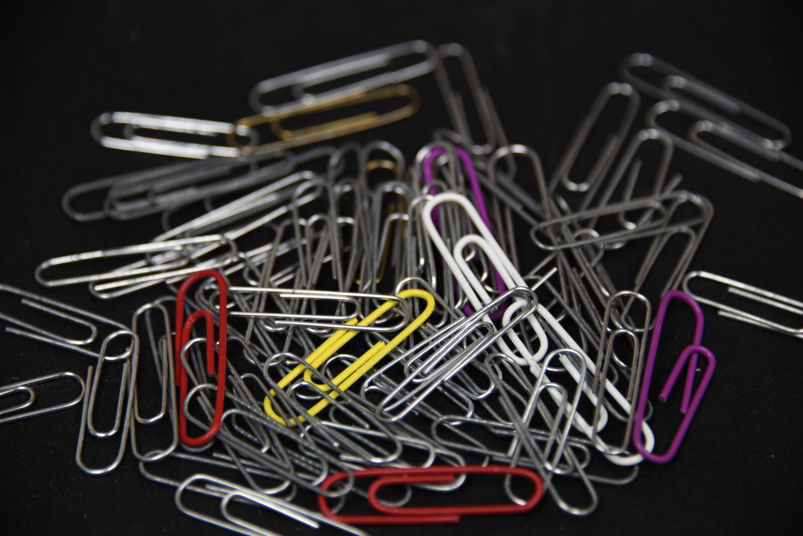 Nikon D850 sample photo. Paperclips, office, supplies photography